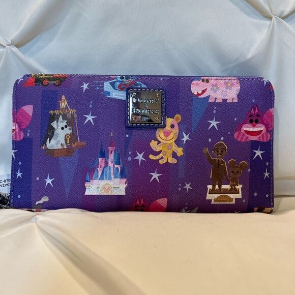 2023 Disney Parks Dooney & Bourke Joey Chou Castle Magic Kingdom Zip Wallet NWT - Picture 1 of 9